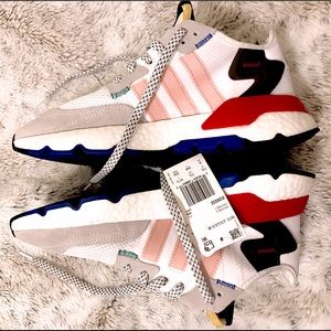 Adidas Nite Jogger Boost Red White Grey Pink Black